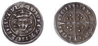 Edward I (1272-1307), New coinage, Penny, class 1c, London, pellet after dns, reversed ns on obv., normal ns on...