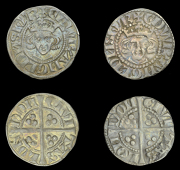 Edward I (1272-1307), New coinage, Pennies (2), both class 1d, London, reversed ns on obv., mixed ns on rev.,...