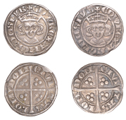 Edward I (1272-1307), New coinage, Pennies (2), both class 1c, London, reversed ns on obv., normal ns on rev.,...