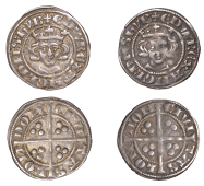 Edward I (1272-1307), New coinage, Pennies (2), both class 1c, London, pellet after dns, reversed ns both sides,...