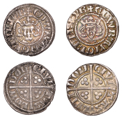 Edward I (1272-1307), New coinage, Pennies (2), both London, class 2a, normal ns on obv., reversed ns on rev.,...