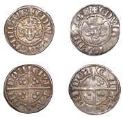 Edward I (1272-1307), New coinage, Pennies (2), both London, class 2a, normal ns on obv., mixed ns on rev., 1.38g/1h...
