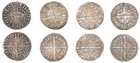 Edward I (1272-1307), New coinage, Pennies (4), all London, class 3a (2), drapery a foreshortened circle, 1.41g/6h,...
