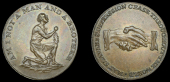 18th Century Tokens, Unlocalised issues, Lutwyche’s Anti-Slavery Halfpenny, from the same dies as previous, edge...
