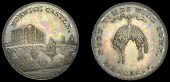 18th Century Tokens, NORFOLK, Norwich, Richard Bacon, Proof Halfpenny, 1794, in silver, Norwich Castle, rev. fleece,...