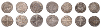 Edward I (1272-1307), New coinage, Pennies (7), all London, class 9a (3), all with star on breast, 1.43g/3h,...