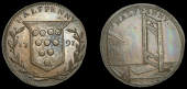 18th Century Tokens, WORCESTERSHIRE, Kidderminster, Skidmore’s mule Halfpenny, arms of the See of Worcester, rev....