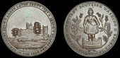 18th Century Tokens, KINROSS-SHIRE, Loch Leven, James Wright Jr, Kempson’s Penny, 1797, castle remains, trees in...
