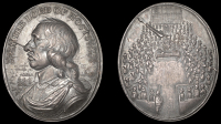 XVIII: Cast Copies, Restrikes and Electrotypes of Medals, Battle of Dunbar, 1650, a large silver restrike medal, c....