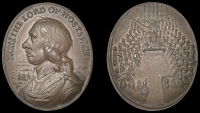 XVIII: Cast Copies, Restrikes and Electrotypes of Medals, Battle of Dunbar, 1650, a large copper restrike medal, c....