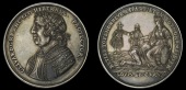 XV: Dutch and French Medals, Subservience of France and Spain, after 1680 (?), a struck silver medal, unsigned,...