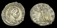Roman Imperial Coinage, Æmilian, Antoninianus, Rome, 253, radiate and cuirassed bust right, rev. Victory advancing...