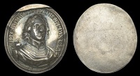 XVIII: Cast Copies, Restrikes and Electrotypes of Medals, Cromwell, Lord General, 1650, a uniface silver restrike...
