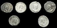 Roman Imperial Coinage, Gallienus, Antoninianii (6), Lugdunum, radiate and cuirassed bust right, holding spear and...