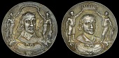 XV: Dutch and French Medals, Cromwell and Tommaso Aniello, c. 1665, a cast hollow silver medal or plaquettepenning,...