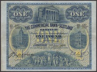 Commercial Bank of Scotland Limited, £1, 2 January 1920, serial number 21/D 187/337, Mackay and Riddell signatures,...