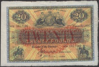 Union Bank of Scotland, £20, 2 December 1946, serial number 161/165, Morrison and Wilson signatures, 2mm split at...