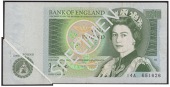 ERROR: Bank of England, John B. Page, £1, 9 February 1978, serial number 14A 651626, with paper concertina/gutter...