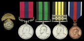 A rare ‘Aro Expedition’ D.C.M. group of four awarded to Colour Sergeant C. Crowley, Royal Munster Fusiliers,...
