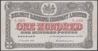 Belfast Banking Company, £100, 3 December 1963, serial number A.13371, manuscript signature, original very fine,...