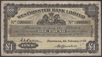 Westminster Bank Limited, £1, 4 February 1943, serial number 168631, pressed fine 
IOMPM M310, Pick 23c	 £200-£260