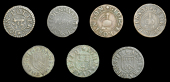 Essex, Saffron Walden, Anne Mathews, Farthings, 1656 (3), 0.95g/6h (N 1364, this piece; BW. 276), 0.91g/6h, 0.85g/6h...