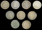 Gloucestershire, Bristol, City Farthings, 1662 (9), all Gp II, 2.73g/6h (RHT G5; N 1531T, this piece; BW. 18),...