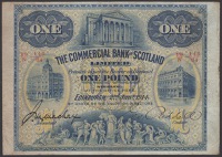 Commercial Bank of Scotland Limited, £1, 2 January 1914, serial number 19/N 145/84, Mackay and Riddell signatures,...