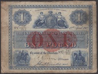 Union Bank of Scotland, £1, 12 April 1912, serial number C 747/511,  fine 
PMS UN 57c, Pick S805	 £100-£150