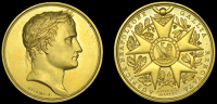 Creation of the Legion of Honour, a copper-gilt medal [c. 1806] by B. Andrieu and L. Jaley, laureate head of...