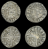 Edward I (1272-1307), New coinage, Pennies (2), both Bury St Edmunds, Robert de Hadeleie, class 4a, robe rtvs deh...
