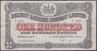 Belfast Banking Company, £100, 3 December 1963, serial number A.7220, original paper, one horizontal fold, three...