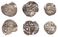 Henry IV (1399-1413), Light coinage: Primary series, Pennies (3), all Durham, trefoil on breast, 0.88g/6h, 0.78g/7h,...