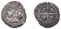 Henry IV (1399-1413), Light coinage: Primary series, Penny, Durham, trefoil on breast, 0.89g/1h (Allen 154; N 1365;...