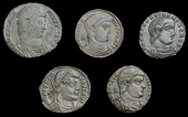 Roman Imperial Coinage, Magnentius, Æ 1, Arles, draped and cuirassed bust right, rev. Chi-Rho monogram, 7.52g (RIC...