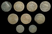 Gloucestershire, Northleach, Thomas Page, Farthing, 1.32g/6h (N 1703; BW. 141), Edward Smith, Farthing, 1651,...