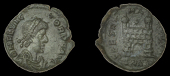 Roman Imperial Coinage, Flavius Victor, Half-Centenionalis, Aquileia, pearl-diademed and draped bust right, rev....