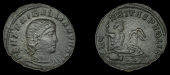 Roman Imperial Coinage, Hanniballianus, Follis, Constantinople, 336-7, draped bust right, rev. Euphrates seated...