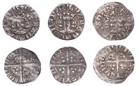 Edward III (1327-1377), Third coinage, Pennies (3), type 4/I (2), both London, reading edw, reversed Roman ns on...