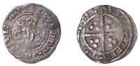 Edward III (1327-1377), Treaty Period/Transitional Treaty mule, Penny, Durham, Bp Hatfield, mm. cross potent on obv....
