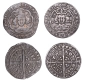 Edward III (1327-1377), Pre-Treaty period, Groat, series B/C mule, London, mm. cross 1, reverse-barred ns on both...