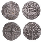 Edward III (1327-1377), Pre-Treaty period, Groat, series B/C mule, London, mm. cross 1, reverse-barred ns on both...