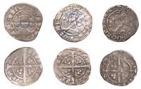 Edward III (1327-1377), Post-Treaty period, Pennies (3), Durham (2), crozier on rev., read dvnolm, 1.06g/6h,...