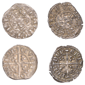 Edward III (1327-1377), Treaty period, Halfpenny, London, colon stops, Treaty x in rex, 0.53g/12h (N 1274; S 1634);...
