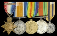 Five: Sergeant C. J. Rendle, 1/1st North Somerset Yeomany, later Lieutenant in the Rifle Brigade

1914 Star, with...
