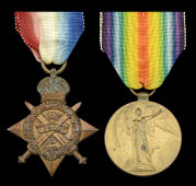 Pair: Corporal J. Gurney, Army Veterinary Corps

1914 Star (116 Pte. J. Gurney. A.V.C.); Victory Medal 1914-19...