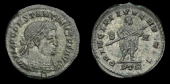 Roman Imperial Coinage, Constantine I, Follis, Trier, 307-8, laureate and cuirassed bust right, rev. Emperor...