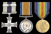 An outstanding Great War M.C. and Second Award Bar group of three awarded to Lieutenant J. R. Hughes-Jones, 6th...