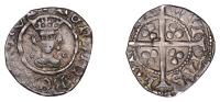 Henry IV (1399-1413), Light coinage: Primary series, Halfpenny, London, mm. cross pattée on obv. only, annulets by...