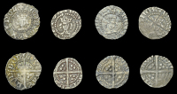 Henry V (1413-1422), Definitive issues, Halfpence (4), all class C, broken annulets by crown, 0.49g/5h, 0.45g/10h,...
